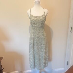 Altar'd State Green Floral Midi Dress